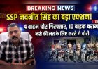 एसएसपी नवनीत सिंह के निर्देशन में रानीपुर पुलिस की बड़ी कार्रवाई: 4 वाहन चोर गिरफ्तार, 10 बाइक बरामद