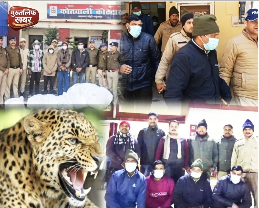 गुलदार की खाल के साथ चार वन्यजीव तस्कर गिरफ्तार, चाचा-भतीजे की जोड़ी भी शामिल..