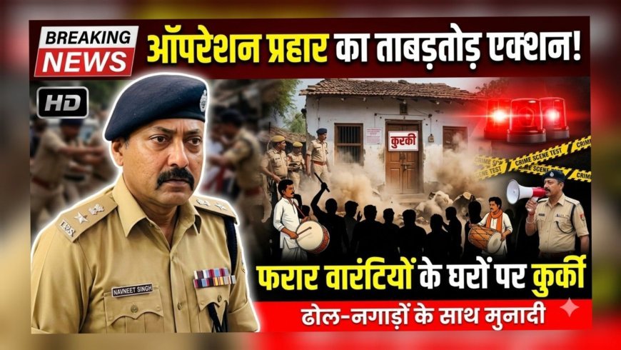 मंगलौर पुलिस की बड़ी कार्रवाई: ऑपरेशन प्रहार के तहत फरार वारंटियों के घरों पर कुर्की