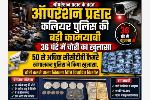 ऑपरेशन प्रहार के तहत कलियर पुलिस की बड़ी कामयाबी, 36 घंटे में चोरी का खुलासा
