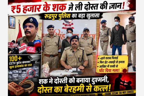 ₹5 हजार की चोरी के शक में दोस्त की बेरहमी से हत्या, 100 CCTV खंगालकर पुलिस ने खोला सनसनीखेज हत्याकांड (देखे वीडियो)