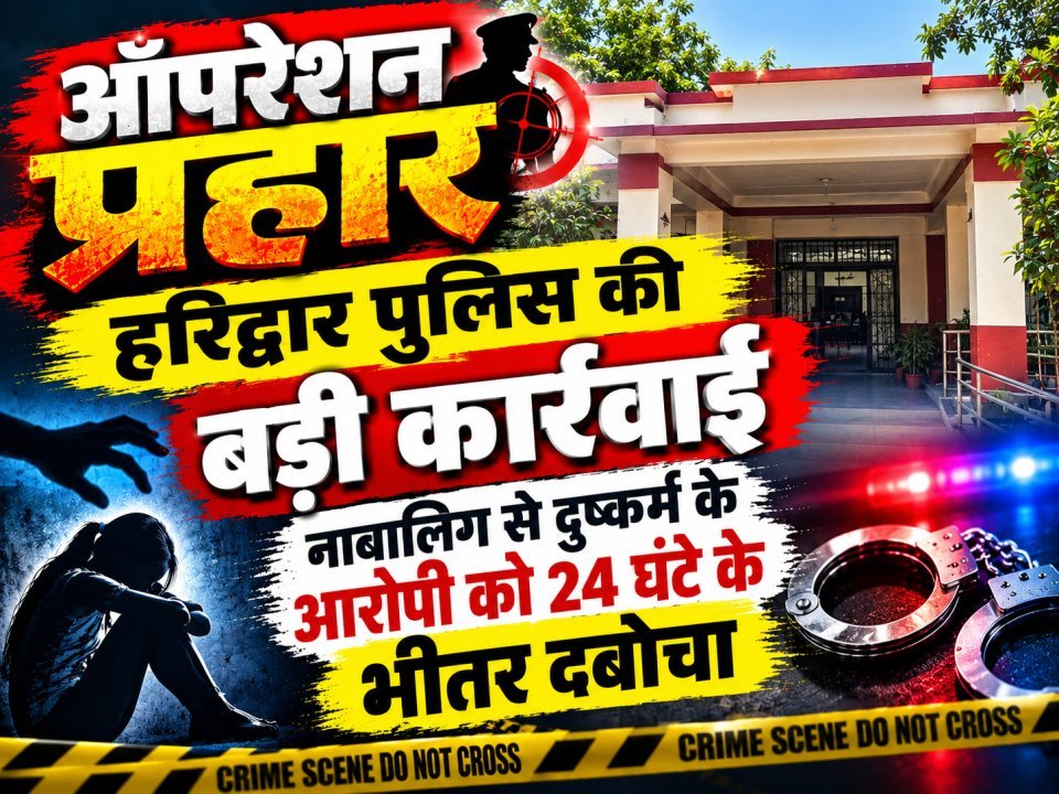 ऑपरेशन प्रहार के तहत हरिद्वार पुलिस की बड़ी कार्रवाई, नाबालिग से दुष्कर्म के आरोपी को 24 घंटे के भीतर दबोचा