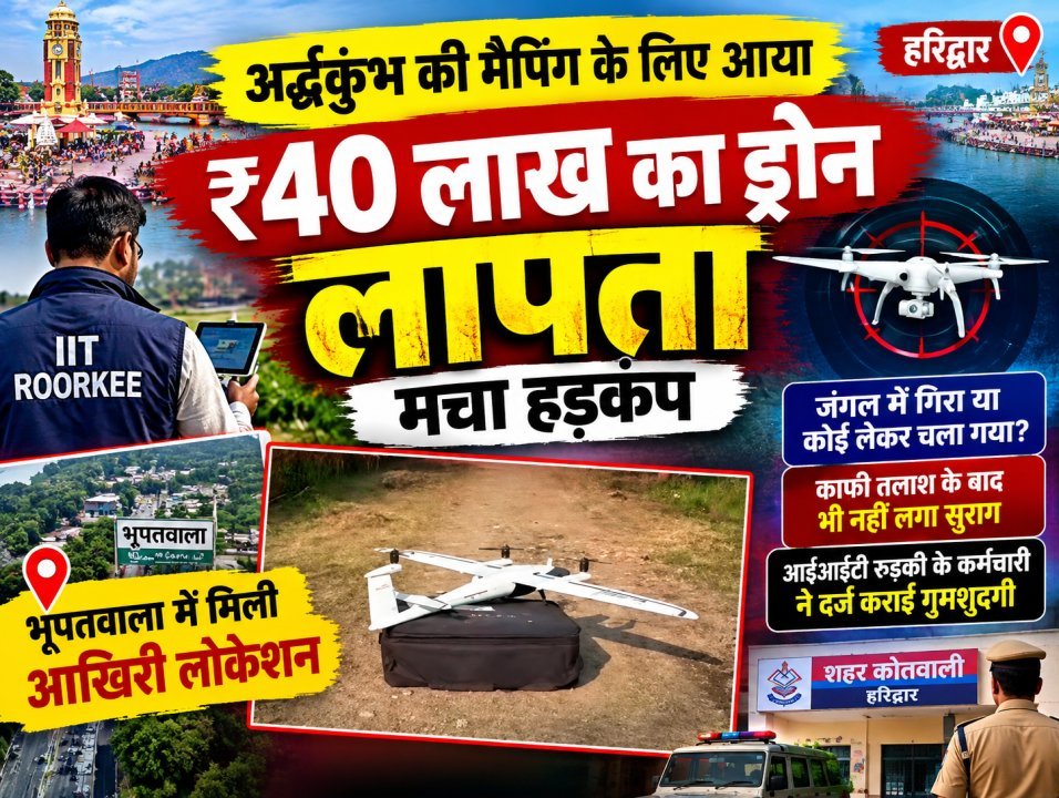 अर्द्धकुंभ की मैपिंग के लिए आया ₹40 लाख का ड्रोन लापता, मचा हड़कंप