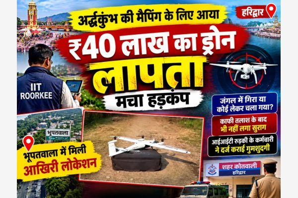 अर्द्धकुंभ की मैपिंग के लिए आया ₹40 लाख का ड्रोन लापता, मचा हड़कंप